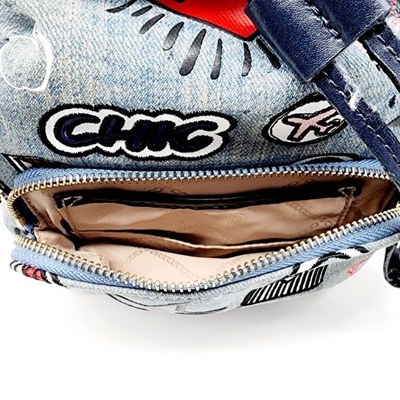 Michael Kors Navy Graphic Backpack - Picture 10 of 16